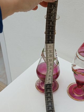 Coppia Vasi Bottiglia Vetro Soffiato