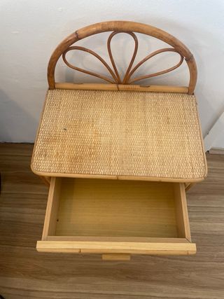 Mesita Noche Ratán Vintage