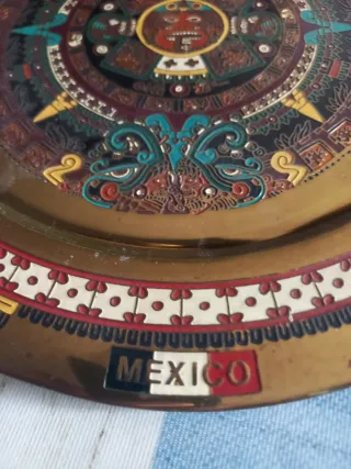 Plato Decorativo Azteca Sol México