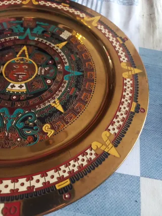 Plato Decorativo Azteca Sol México
