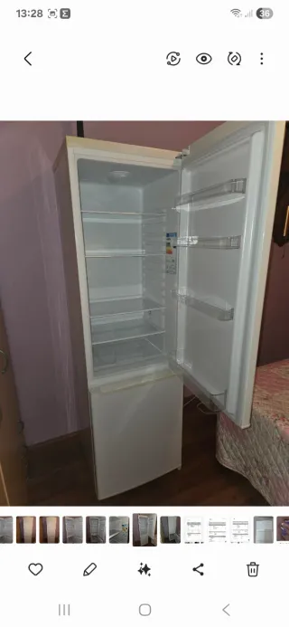 Frigorífico blanco con congelador