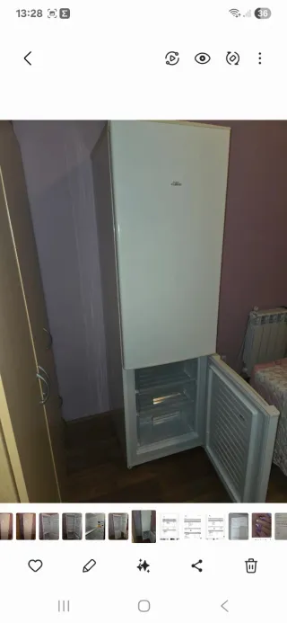 Frigorífico blanco con congelador