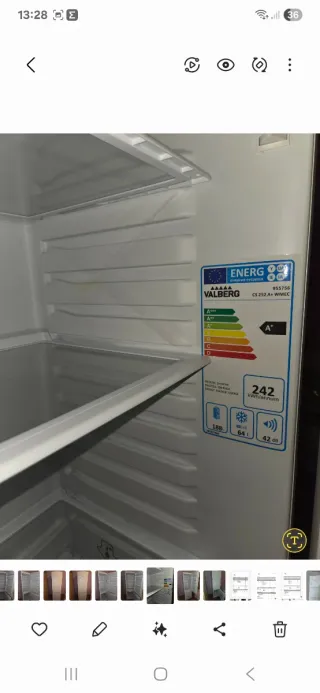 Frigorífico blanco con congelador