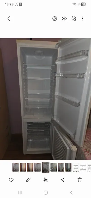 Frigorífico blanco con congelador