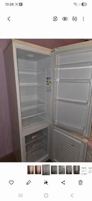 Frigorífico blanco con congelador