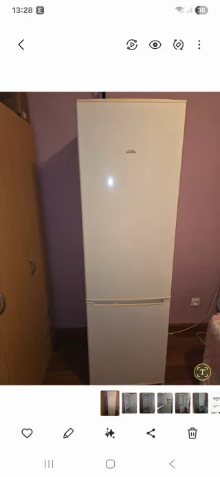 Frigorífico blanco con congelador