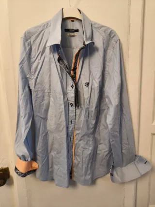 Camisa di prego azul talla 3xl