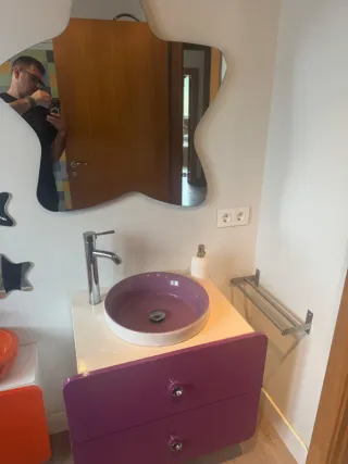 2 Lavabos y espejos estrellas pila de Cerámica y e