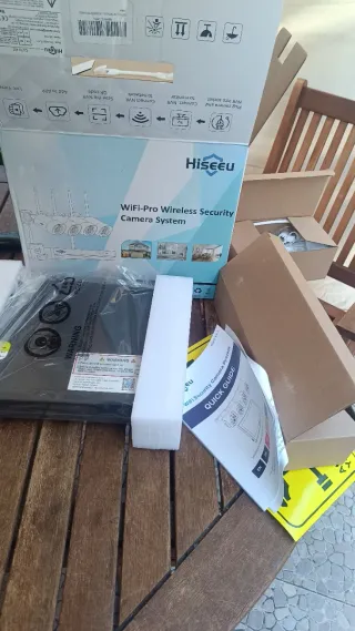 Sistema Seguridad Hiseeu Inalámbrico 4 Cámaras + H