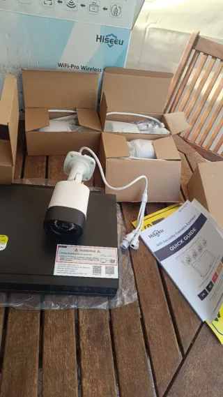 Sistema Seguridad Hiseeu Inalámbrico 4 Cámaras + H