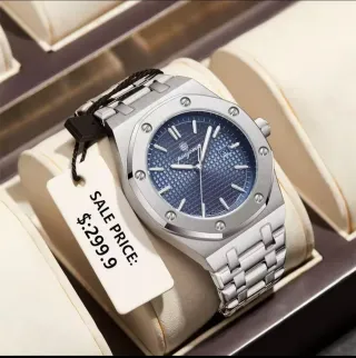 Reloj paazomu Hombre Esfera Azul Acero