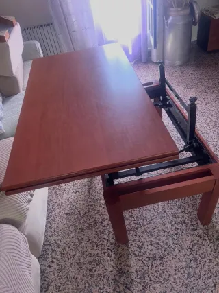 Mesa de comedor extensible de madera