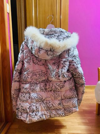 Abrigo estampado floral blanco