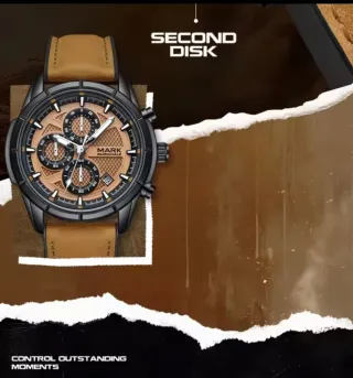 Reloj Mark Fairwhale Hombre Negro/Marrón