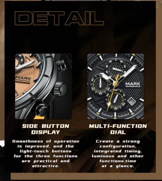 Reloj Mark Fairwhale Hombre Negro/Marrón