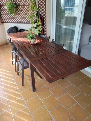 Mesa Terraza Madera Extensible 140-260cm