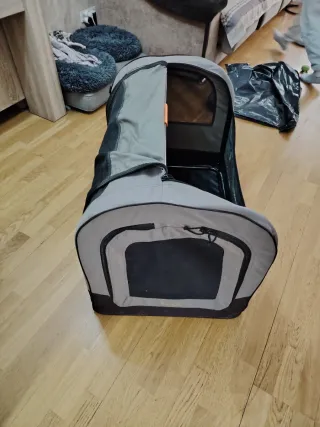 Caseta perro lona plegable