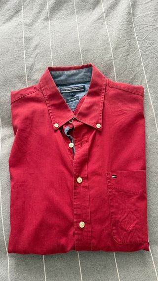 Camisa Tommy Hilfiger Talla L Roja