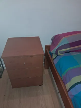 Cama nido 90x190 + Mesilla 3 cajones