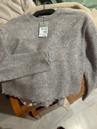 Conjunto jersey y falda niña gris