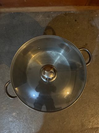 Olla Acero Inoxidable 16 Litros con Tapa Cristal