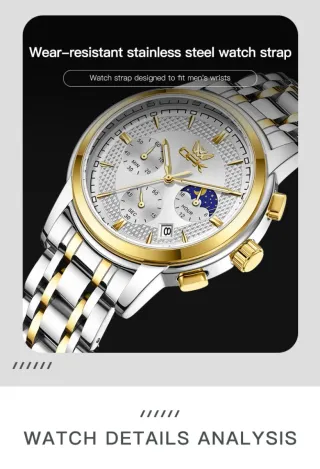 Reloj OPK Hombre Oro y Plata