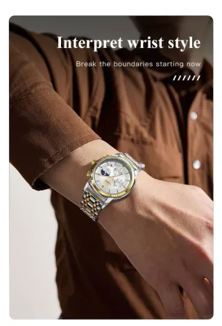 Reloj OPK Hombre Oro y Plata