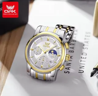 Reloj OPK Hombre Oro y Plata