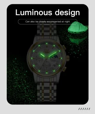 Reloj OPK Hombre Oro y Plata