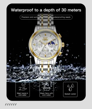 Reloj OPK Hombre Oro y Plata