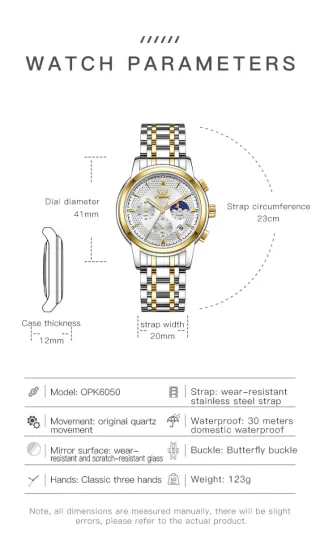 Reloj OPK Hombre Oro y Plata