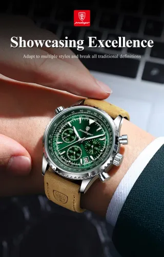 Reloj POEDAGAR Hombre Verde y Marrón