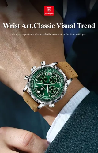Reloj POEDAGAR Hombre Verde y Marrón