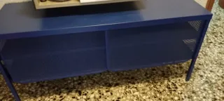 Mueble zapatero de hierro azul