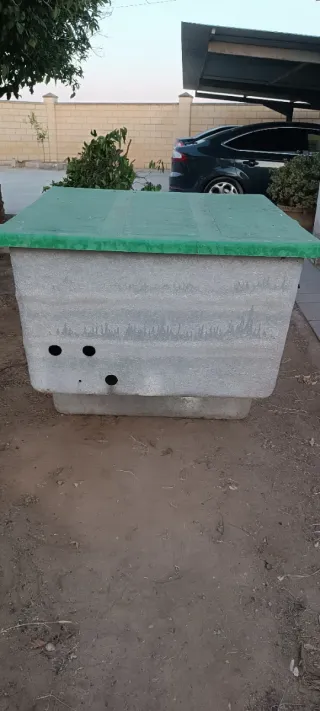 Cajón depuradora poliéster gris/verde