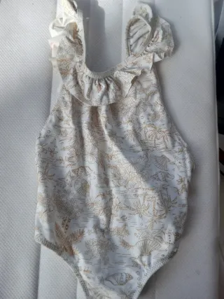 Lote Bañador volantes estampado y braguita azul v