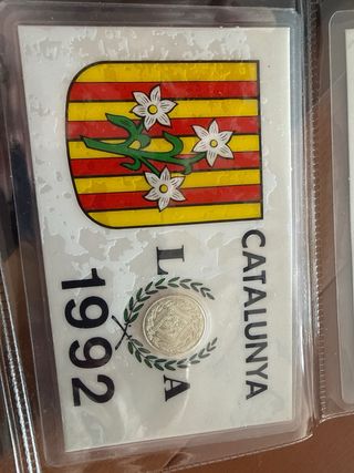 Conjunto 4 medallas plata provincias catalanas