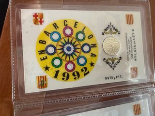 Conjunto 4 medallas plata provincias catalanas