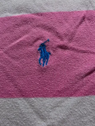 Jersey Polo Ralph Lauren Rayas Rosa Talla L