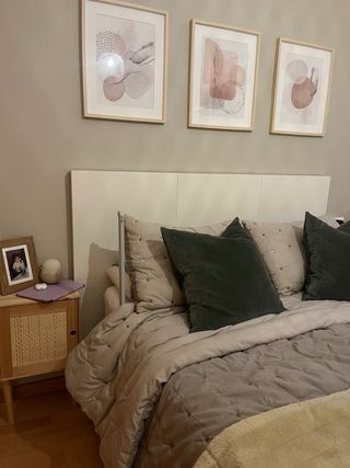Cabecero Cama 160 cm Ikea Madera blanca Divisible