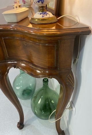 Consola de nogal tallado 175x55 cm