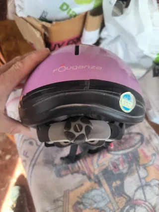 Casco bici niña morado