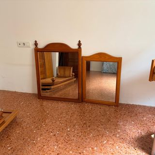 2 Espejos Madera y Cristal