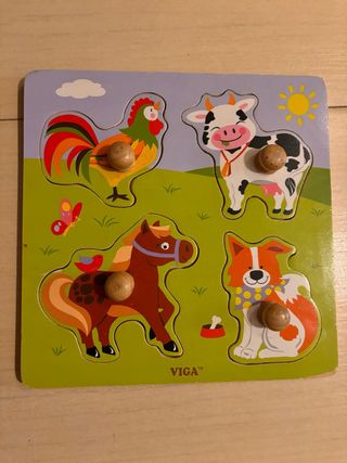 Puzzle madera animales granja VIGA