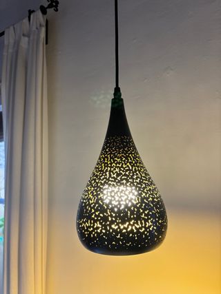 Lámpara colgante cristal y metal