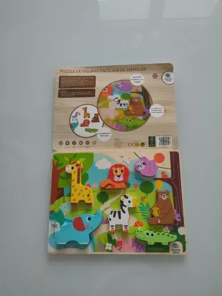 Puzzle Madera Animales Mundo Diver