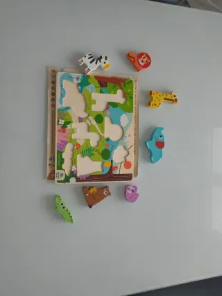 Puzzle Madera Animales Mundo Diver