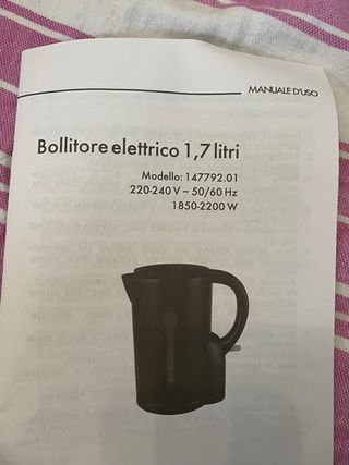 Bollitore Elettrico 1,7 Litri
