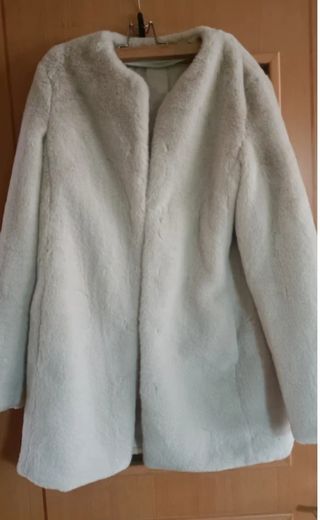 Abrigo chaqueta pelo blanco talla única