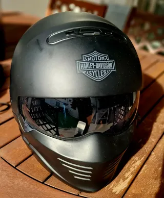 Casco Harley-Davidson Negro Mate Pilot II 2 en 1